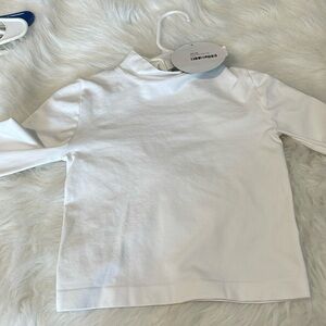 Soft white long sleeve crop